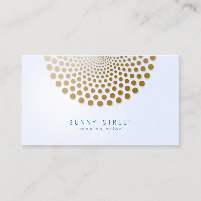 Tarjeta De Visita Tanning Salon Business Card Circle Dots Motif (Anverso)