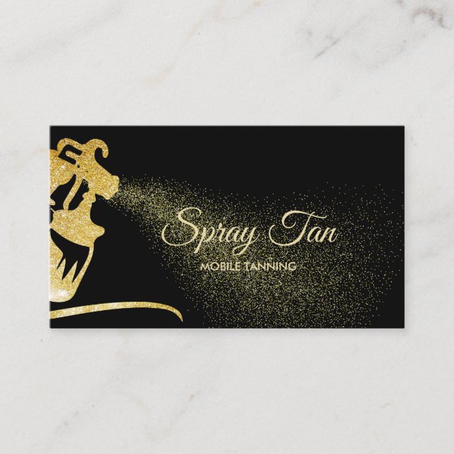 Tarjeta De Visita Tanning Spray Gold (Anverso)