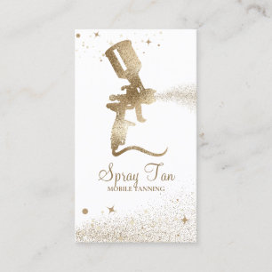 Tarjeta De Visita Tanning Spray Sparkle Gold