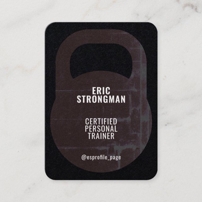 Tarjeta De Visita Tapa con forma de campanilla rústica (Anverso)