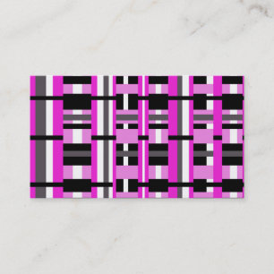 Tarjeta De Visita Tapado en rosa, negro, blanco y gris