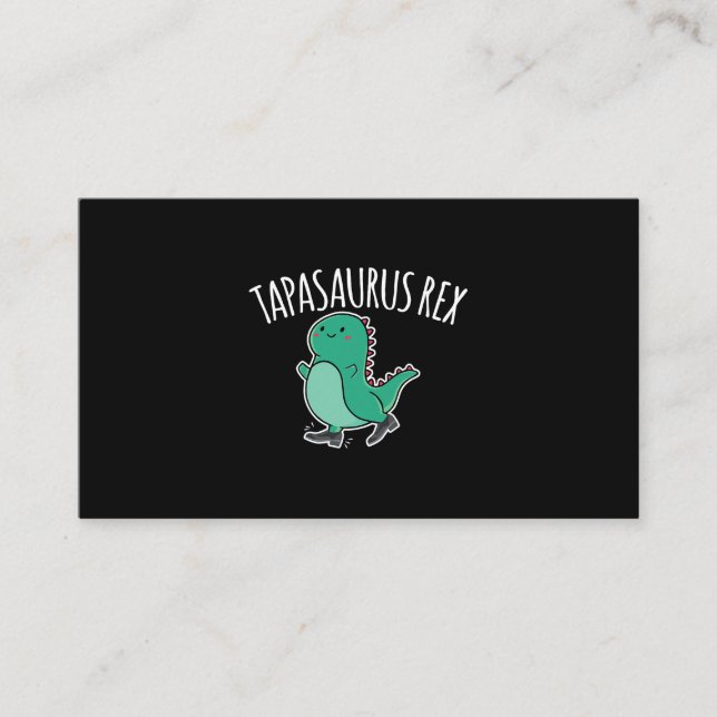 Tarjeta De Visita Tapasauro Rex Tap Dance Dinosaur Dino (Anverso)