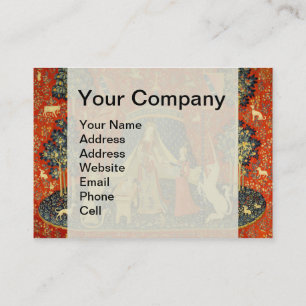 Tarjeta De Visita Tapestries de Unicorn Lady Legend Medieval