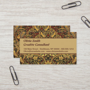 Tarjeta De Visita Tapiz Falso William Morris Bullerswood
