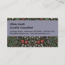 Tarjeta De Visita Tapiz floral de William Morris Blackthorn