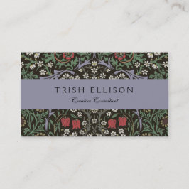 Tarjeta De Visita Tapiz floral de William Morris Blackthorn