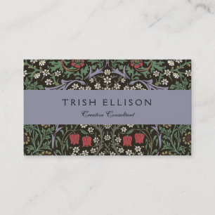 Tarjeta De Visita Tapiz floral de William Morris Blackthorn
