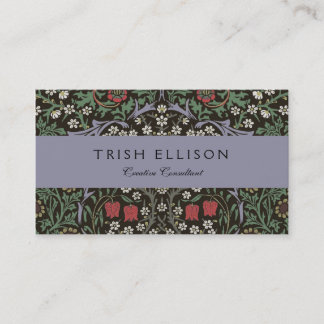 Tarjeta De Visita Tapiz floral de William Morris Blackthorn