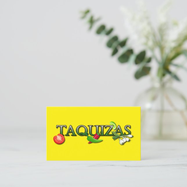 Tarjeta De Visita Taquizas (Anverso de pie)