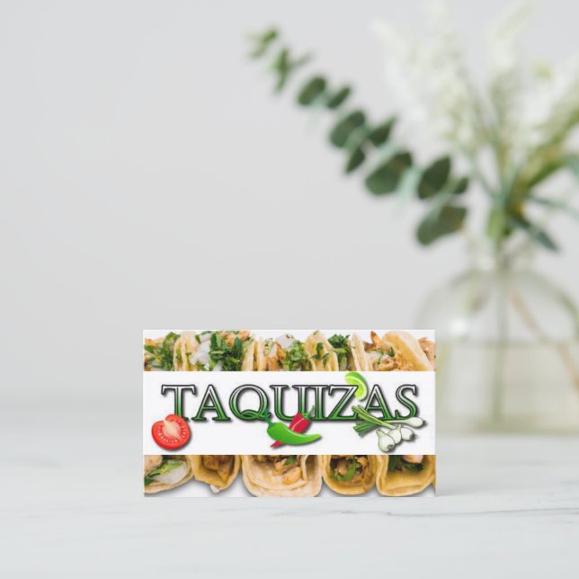 Tarjeta De Visita Taquizas (Anverso de pie)