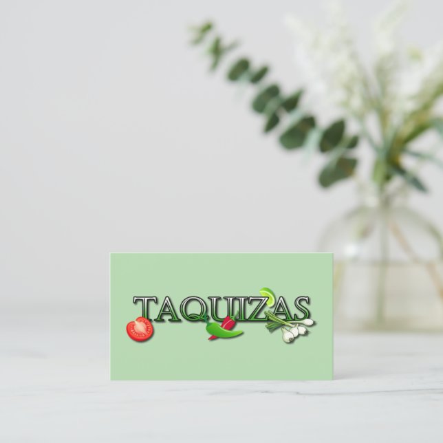 Tarjeta De Visita Taquizas (Anverso de pie)