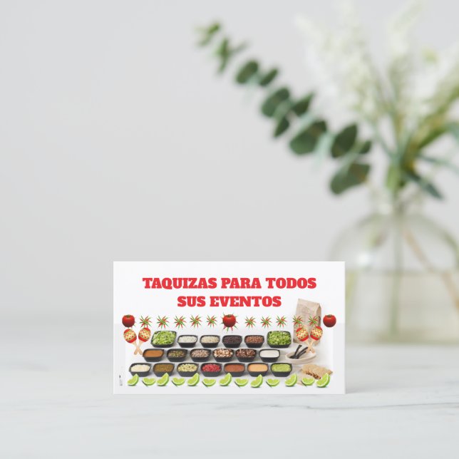 Tarjeta De Visita Taquizas (Anverso de pie)