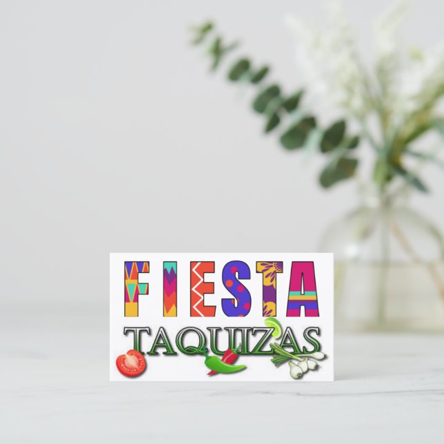 Tarjeta De Visita taquizas (Anverso de pie)