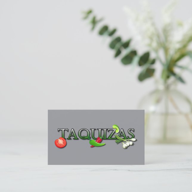 Tarjeta De Visita Taquizas (Anverso de pie)