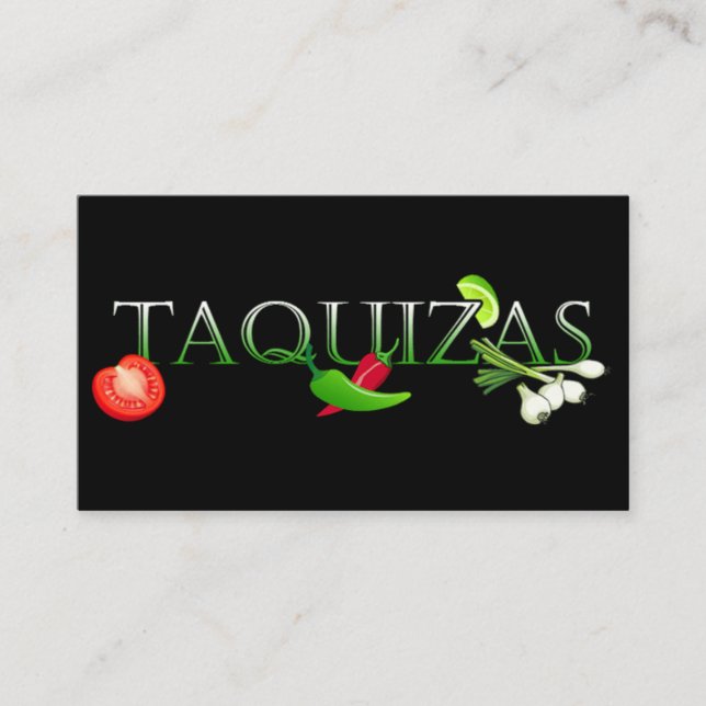 Tarjeta De Visita Taquizas (Anverso)