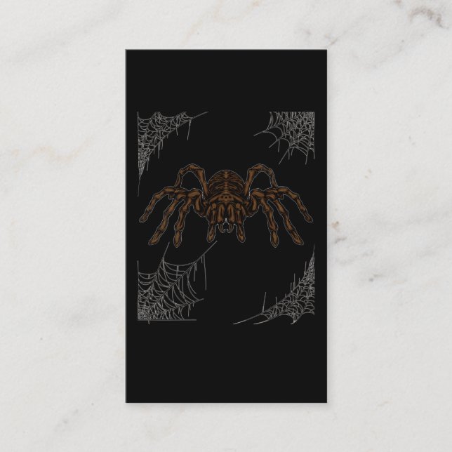 Tarjeta De Visita Tarantula Cobwebs Spider Halloween (Anverso)