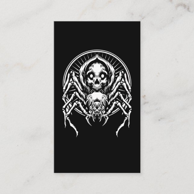 Tarjeta De Visita Tarantula Spider Witchy Arachnid Gothic (Anverso)