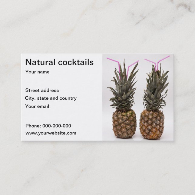 Tarjeta De Visita Targeta para cocteleria (Anverso)