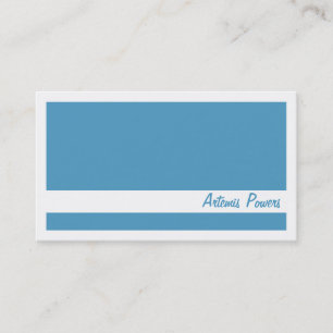 Tarjeta De Visita Tarjeta, azul y blanco bicolores simples de visita