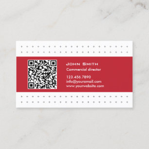 Tarjeta De Visita Tarjeta comercial del director visita del código