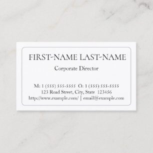 Tarjeta De Visita Tarjeta corporativa elegante del director visita