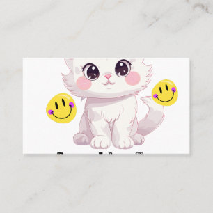 Tarjeta De Visita "Tarjeta de presentación de gato lindo y esponjoso