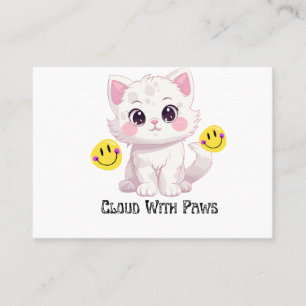 Tarjeta De Visita "Tarjeta de presentación de gato lindo y esponjoso