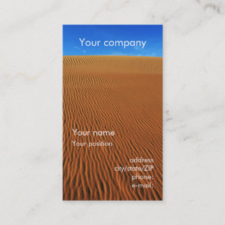 Tarjeta De Visita "Tarjeta de visita de la duna de arena"