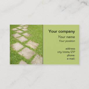 Tarjeta De Visita "Tarjeta de visita de la trayectoria del jardín"