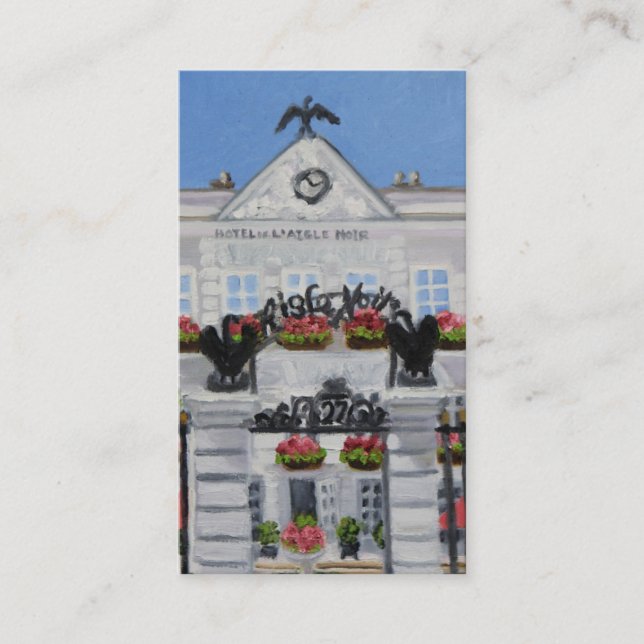 Tarjeta De Visita "Tarjeta de visita Noir del hotel de L'Aigle " (Anverso)