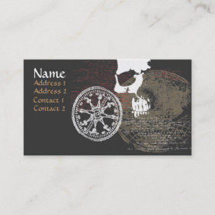 Tarjeta De Visita Tarjeta del perfil/de visita del mapa del pirata