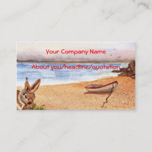 Tarjeta De Visita "Tarjeta del perfil del conejito de la playa"