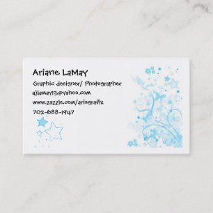 Tarjeta De Visita tarjeta, estrella y corazones florales, Ariane