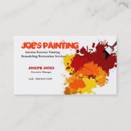 Tarjeta De Visita Tarjeta-Muestra II del negocio de la pintura