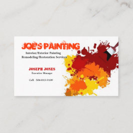 Tarjeta De Visita Tarjeta-Muestra II del negocio de la pintura