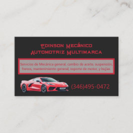 Tarjeta de visita Tarjeta Negócios Mecánico
