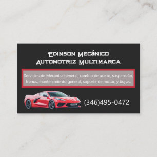 Tarjeta de visita Tarjeta Negócios Mecánico