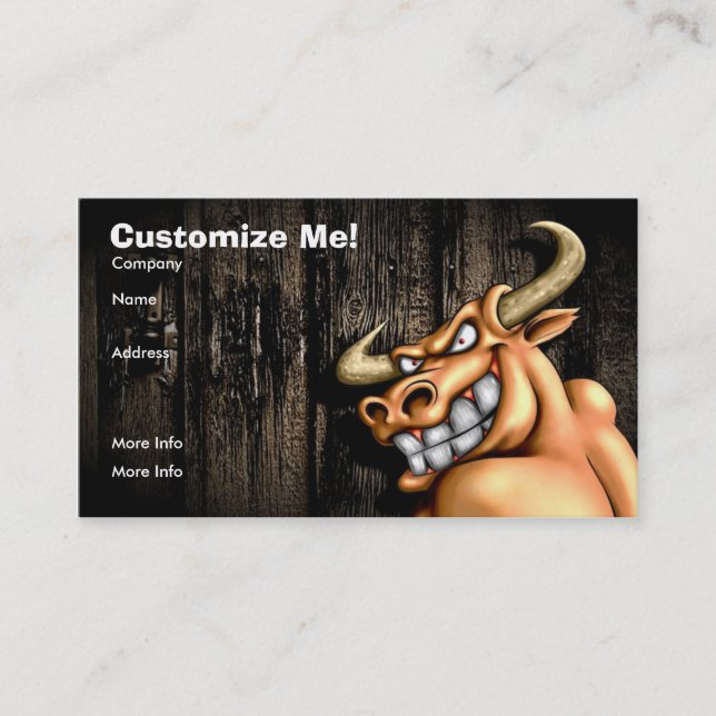 Tarjeta De Visita Tarjeta/personalizable de Bull (Anverso)