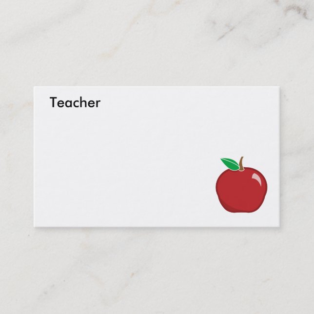 Tarjeta De Visita Tarjeta-Personalizar del negocio del profesor (Anverso)
