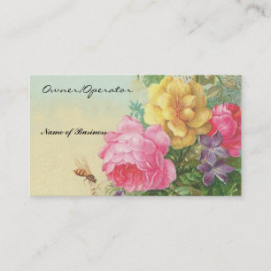 Tarjeta De Visita Tarjeta-Vintage del negocio floral