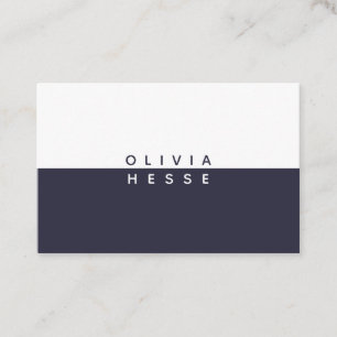 Tarjeta De Visita Tarjeta visita Minimal DarkBlue White BusinessCard