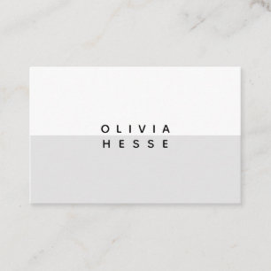 Tarjeta De Visita Tarjeta visita Minimal Grey White Business Card