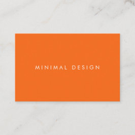 Tarjeta De Visita Tarjeta visita Minimal Orange & White BusinessCard