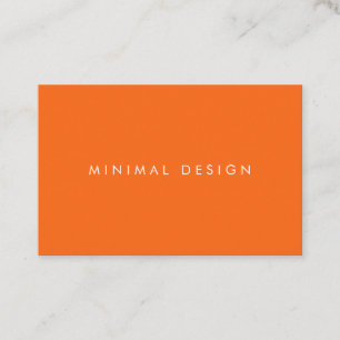 Tarjeta De Visita Tarjeta visita Minimal Orange & White BusinessCard