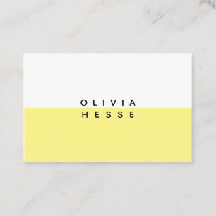 Tarjeta De Visita Tarjeta visita Minimal Yellow White Business Card