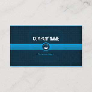 Tarjeta De Visita Tarjeta visita - Profesional informático azul v1