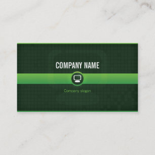 Tarjeta De Visita Tarjeta visita - Profesional informático verde v1