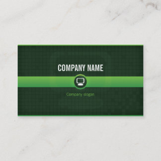 Tarjeta De Visita Tarjeta visita - Profesional informático verde v1