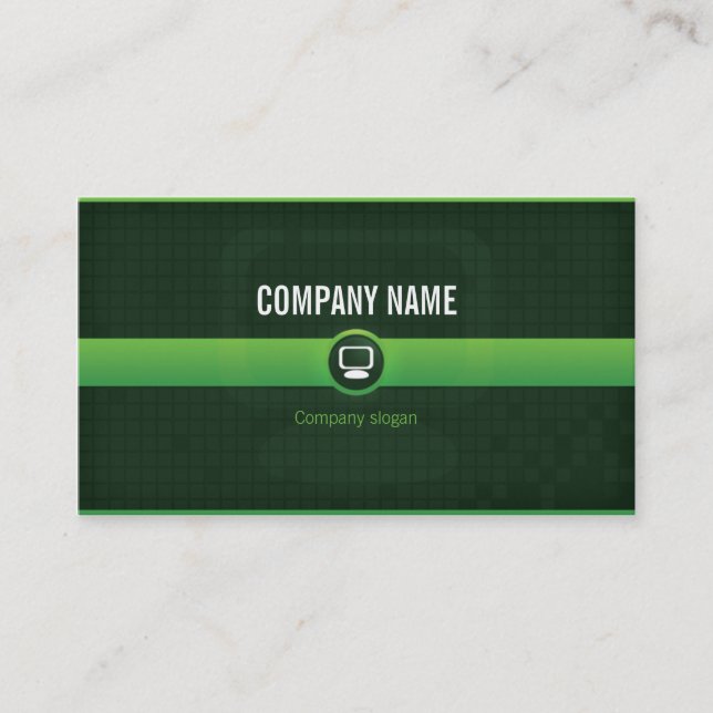 Tarjeta De Visita Tarjeta visita - Profesional informático verde v1 (Anverso)