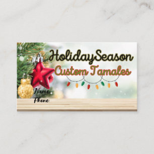 Tarjeta de visita, Tarjetas de Negocio Tamales